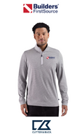 Cutter & Buck Adapt Recycled Soft Knit Stripe Mens Quarter Zip Pullover