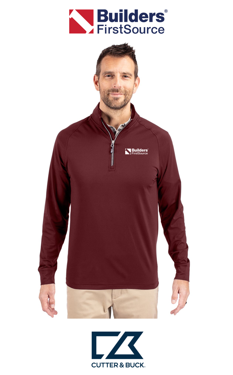 Cutter & Buck Adapt Recycled Soft Knit Stretch Mens Quarter Zip Pullover