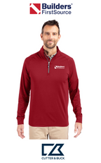 Cutter & Buck Adapt Recycled Soft Knit Stretch Mens Quarter Zip Pullover