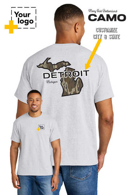 Custom Gildan® DryBlend® 50 Cotton/50 Poly T-Shirt - Bottomland Camo