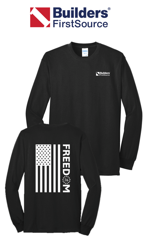 America 250 Port & Co™ Long Sleeve Core Blend Tee - Freedom FULL FLAG