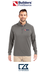 Cutter & Buck Adapt Recycled Soft Knit Stretch Mens Quarter Zip Pullover