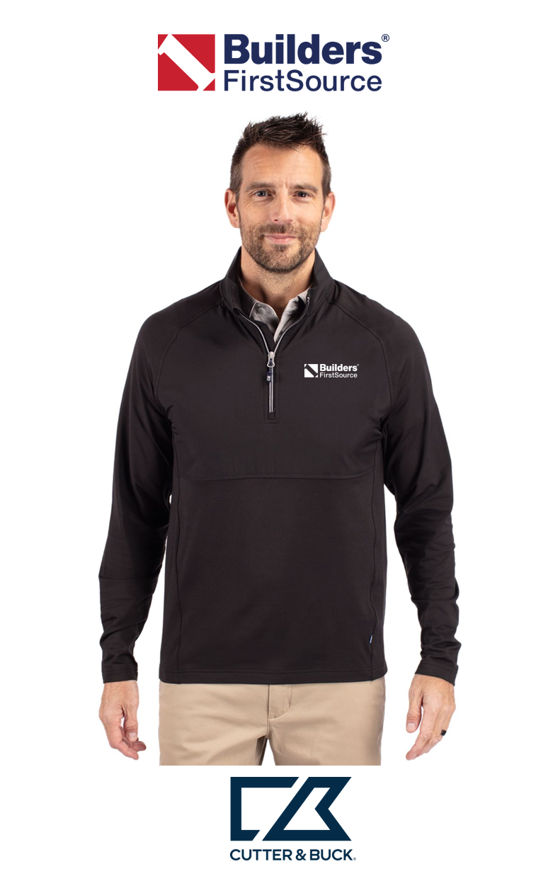 Cutter & Buck Adapt Recycled Soft Knit Stretch Mens Hybrid Quarter Zip Pullover