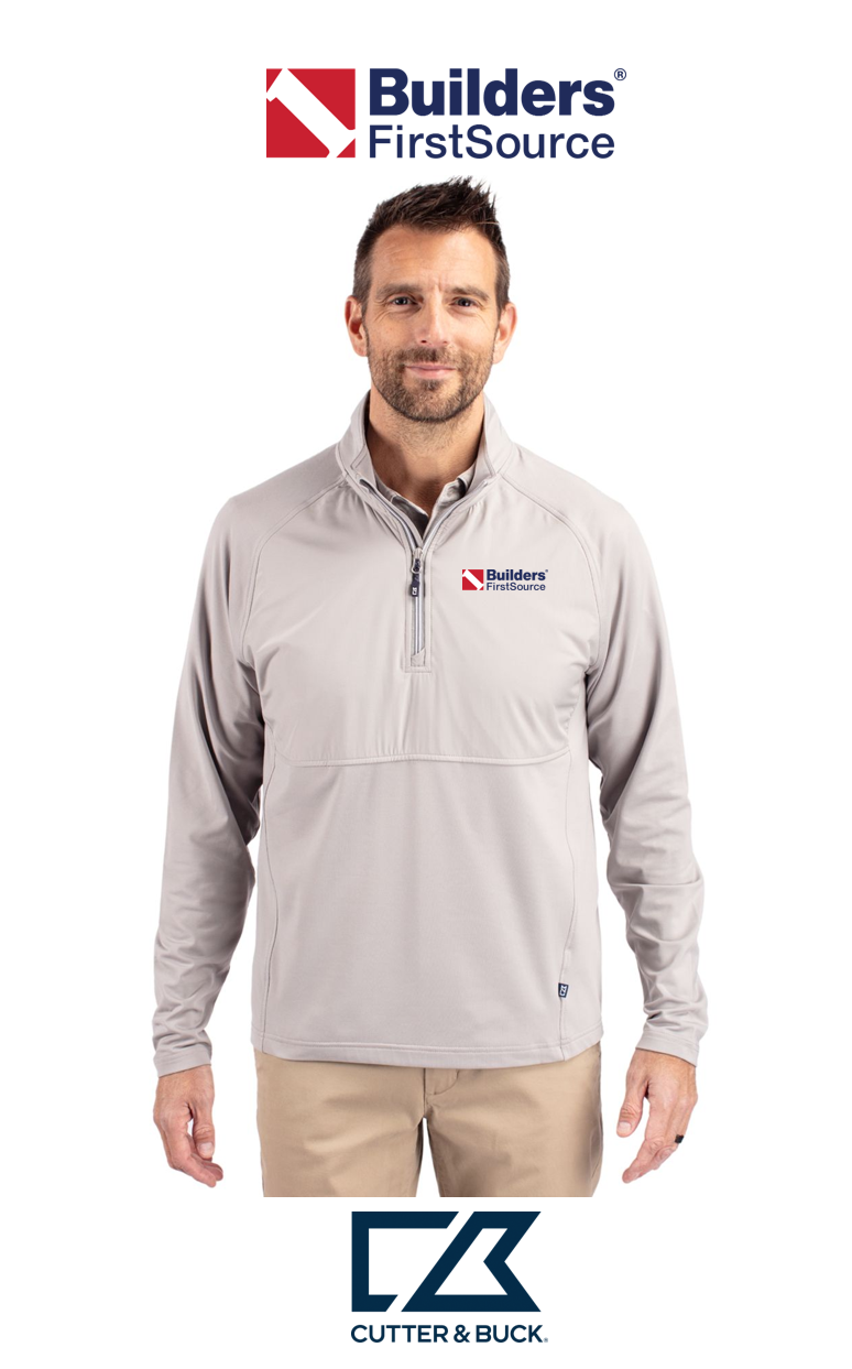 Cutter & Buck Adapt Recycled Soft Knit Stretch Mens Hybrid Quarter Zip Pullover