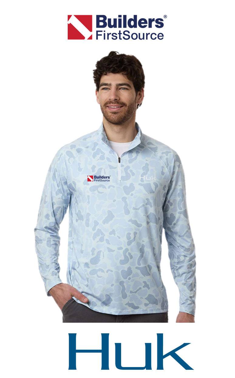HUK - Men's Airweight KC Printed Quarter-Zip Pullover