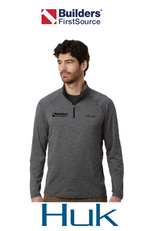 HUK - Men's Airweight Heather Quarter-Zip Pullover
