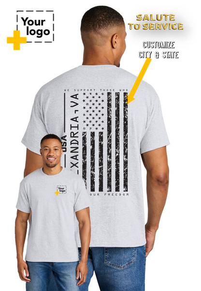 Custom Gildan® DryBlend® 50 Cotton/50 Poly T-Shirt - Salute To Service