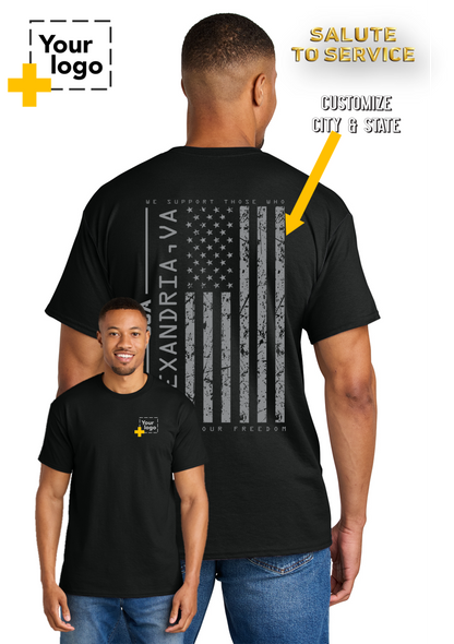 Custom Gildan® DryBlend® 50 Cotton/50 Poly T-Shirt - Salute To Service