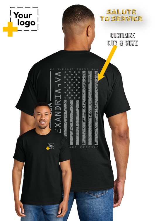 Custom Gildan® DryBlend® 50 Cotton/50 Poly T-Shirt - Salute To Service