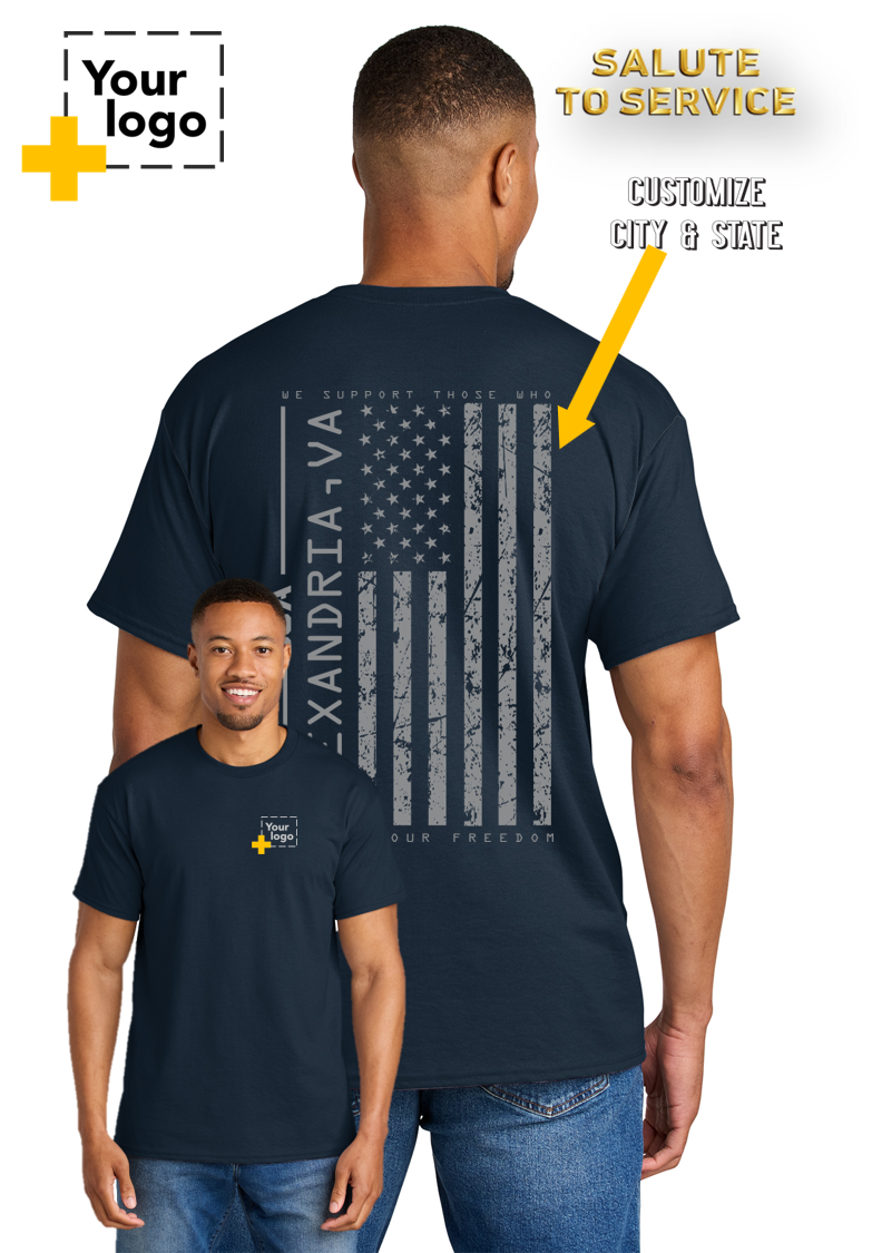 Custom Gildan® DryBlend® 50 Cotton/50 Poly T-Shirt - Salute To Service