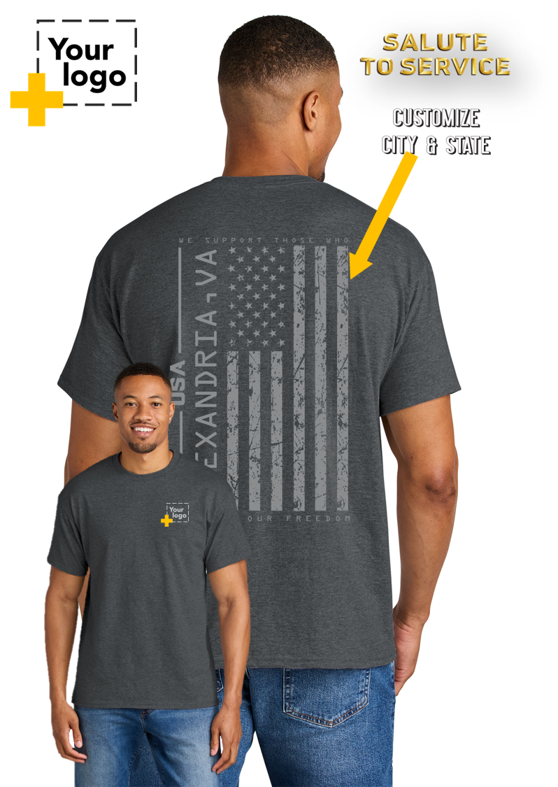 Custom Gildan® DryBlend® 50 Cotton/50 Poly T-Shirt - Salute To Service