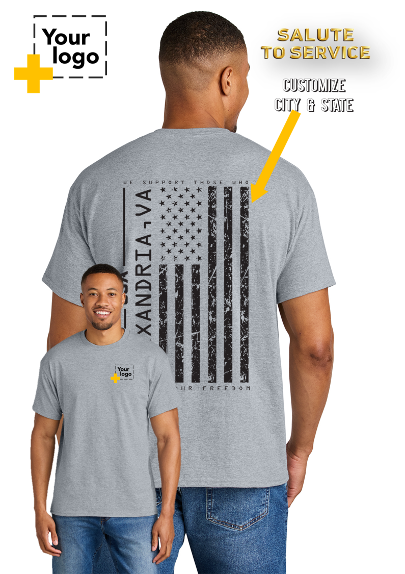Custom Gildan® DryBlend® 50 Cotton/50 Poly T-Shirt - Salute To Service