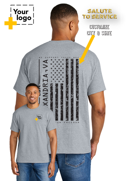Custom Gildan® DryBlend® 50 Cotton/50 Poly T-Shirt - Salute To Service
