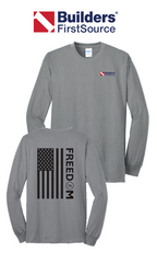 America 250 Port & Co™ Long Sleeve Core Blend Tee - Freedom FULL FLAG