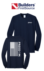 America 250 Port & Co™ Long Sleeve Core Blend Tee - Freedom FULL FLAG
