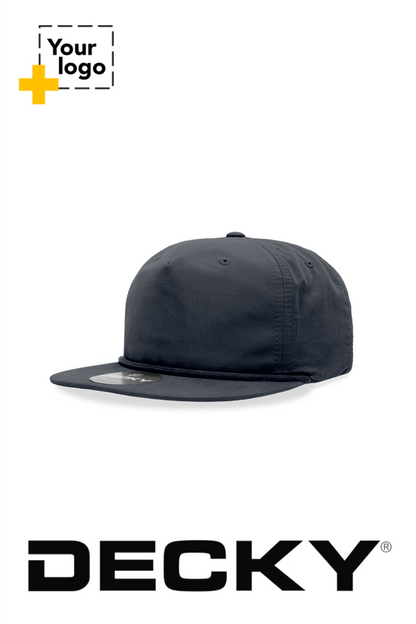 Decky 5 Panel High Profile Relaxed Cotton Blend Rope Hat
