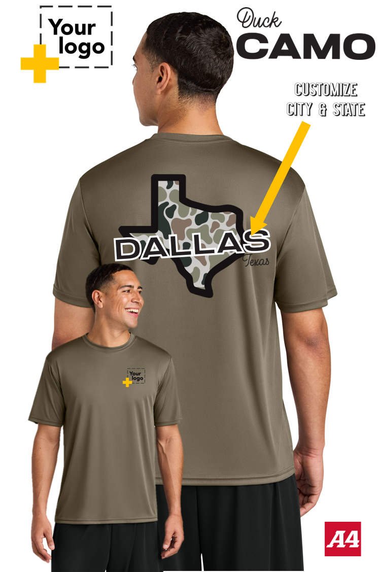 Custom A4 Cooling Performance Tee - Duck Camo