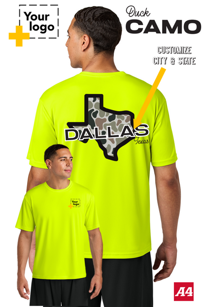 Custom A4 Cooling Performance Tee - Duck Camo