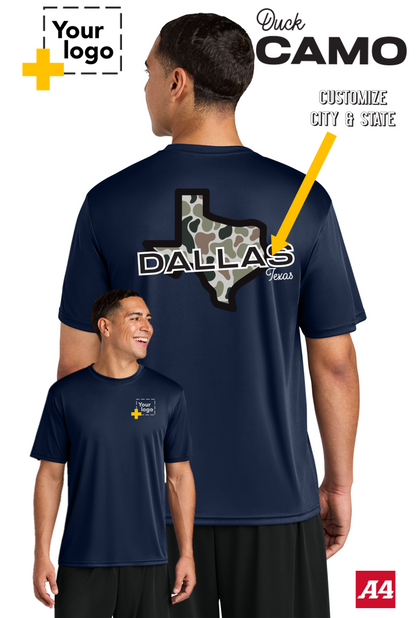 Custom A4 Cooling Performance Tee - Duck Camo