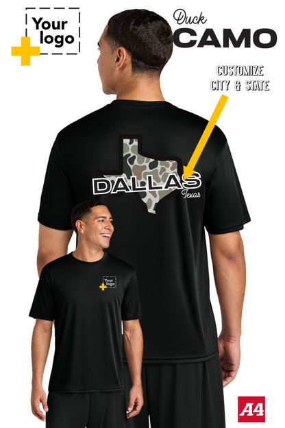 Custom A4 Cooling Performance Tee - Duck Camo