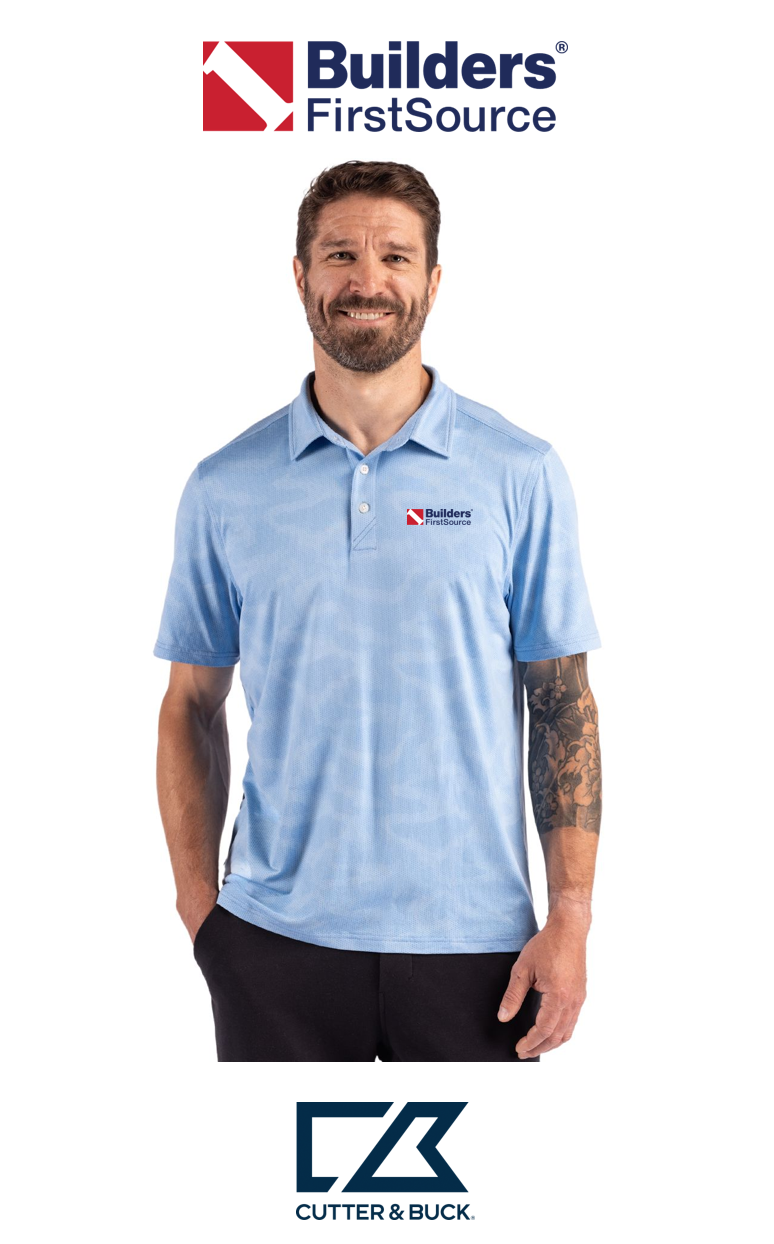 Cutter & Buck Coastline Recycled Double Peached Camo Print Mens Polo