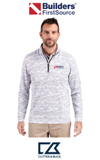 Cutter & Buck Traverse Recycled Smooth Stretch Mens Camo Quarter Zip Pullover