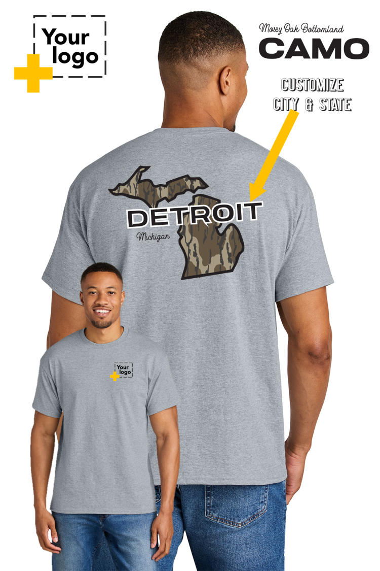 Custom Gildan® DryBlend® 50 Cotton/50 Poly T-Shirt - Bottomland Camo