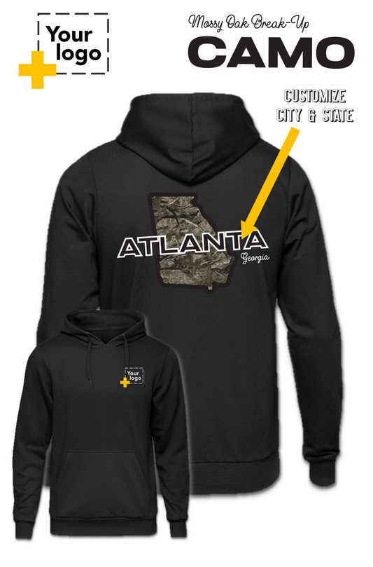Custom Core Fleece Pullover Hooded Sweatshirt - Break-Up Camo