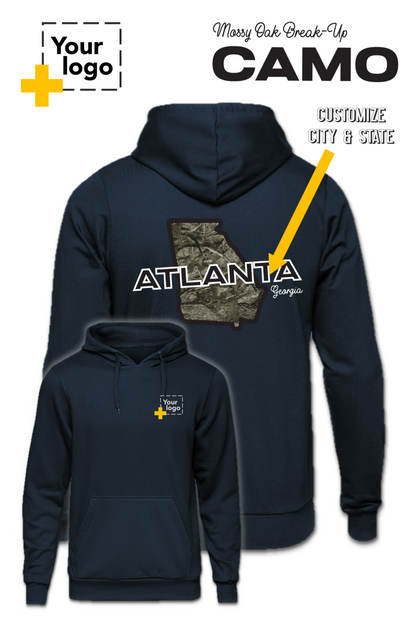 Custom Core Fleece Pullover Hooded Sweatshirt - Break-Up Camo