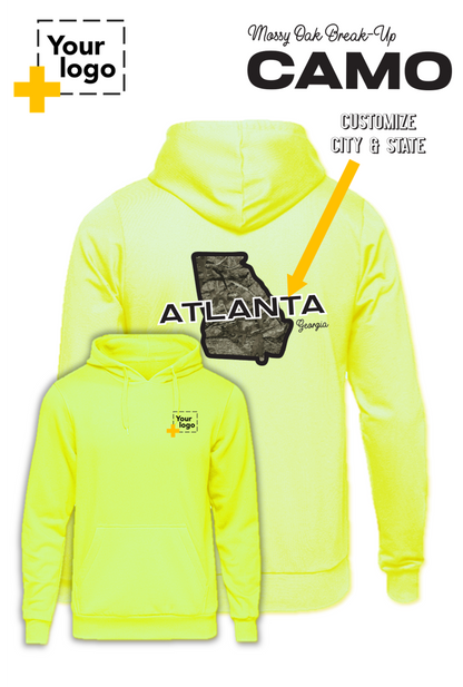 Custom Core Fleece Pullover Hooded Sweatshirt - Break-Up Camo