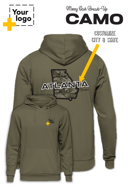 Custom Core Fleece Pullover Hooded Sweatshirt - Break-Up Camo