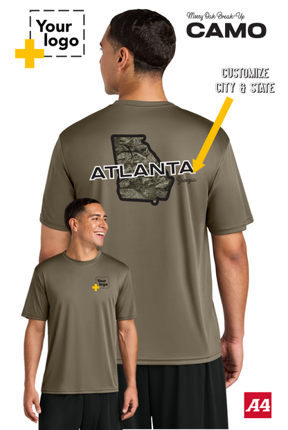 Custom A4 Cooling Performance Tee - Break-Up Camo