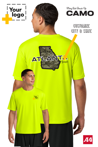 Custom A4 Cooling Performance Tee - Break-Up Camo