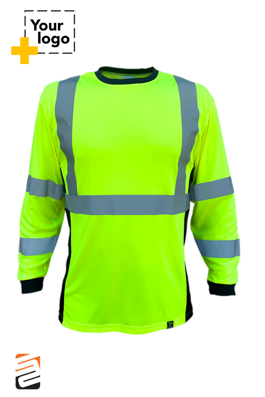 Cooling Performance Long Sleeve Class 3 - Type-R  - Safety Shirt - Safety Green