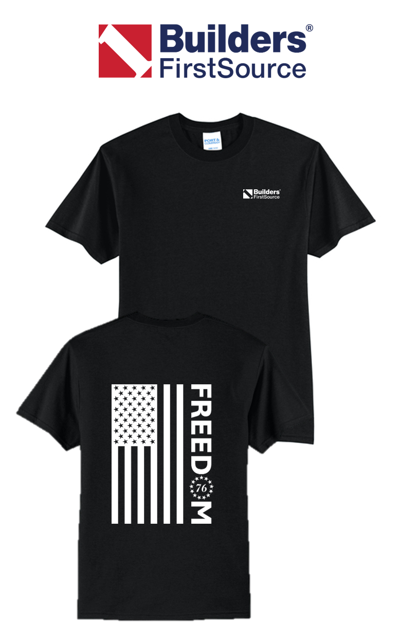 America 250 Port & Co™ Core Blend Tee - Freedom FULL FLAG