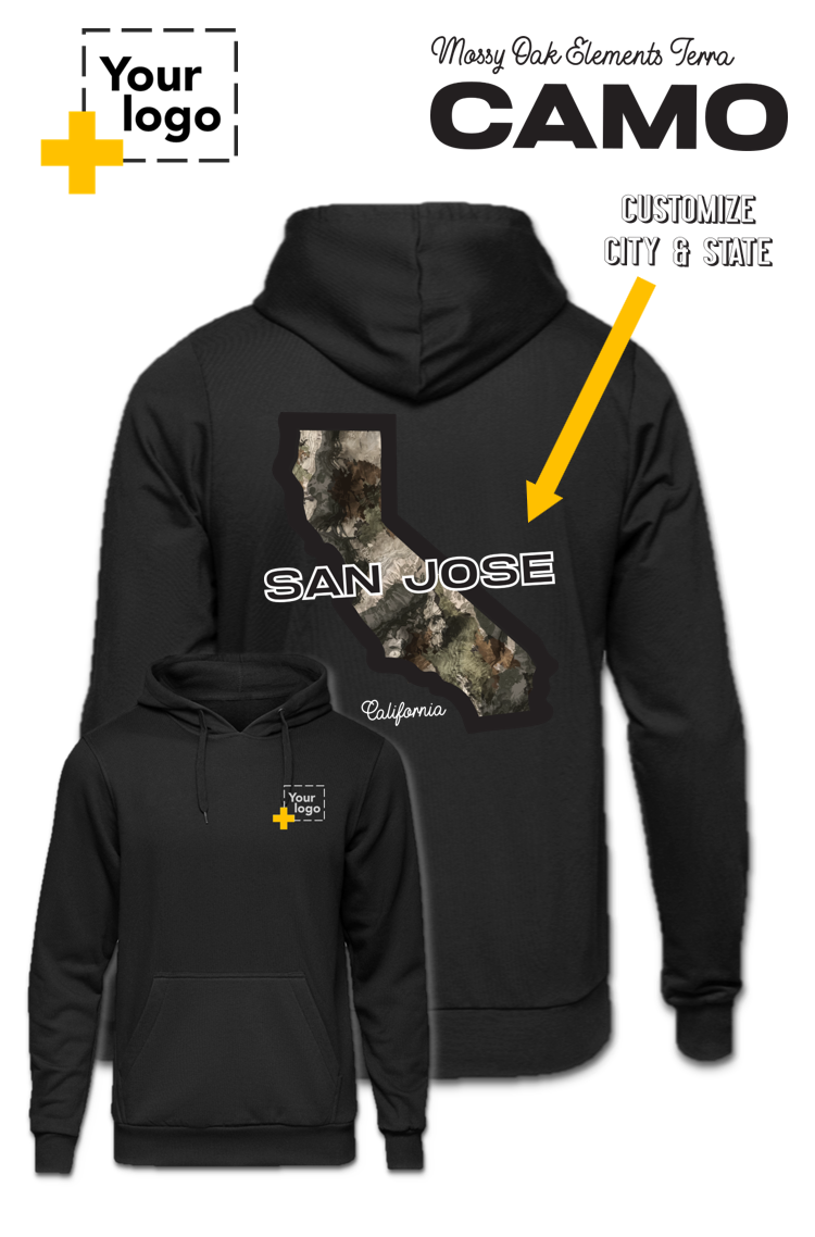 Custom Core Fleece Pullover Hooded Sweatshirt - Terra Camo
