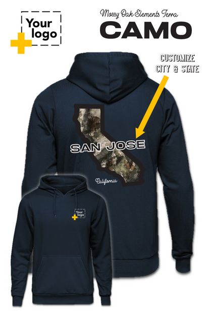 Custom Core Fleece Pullover Hooded Sweatshirt - Terra Camo