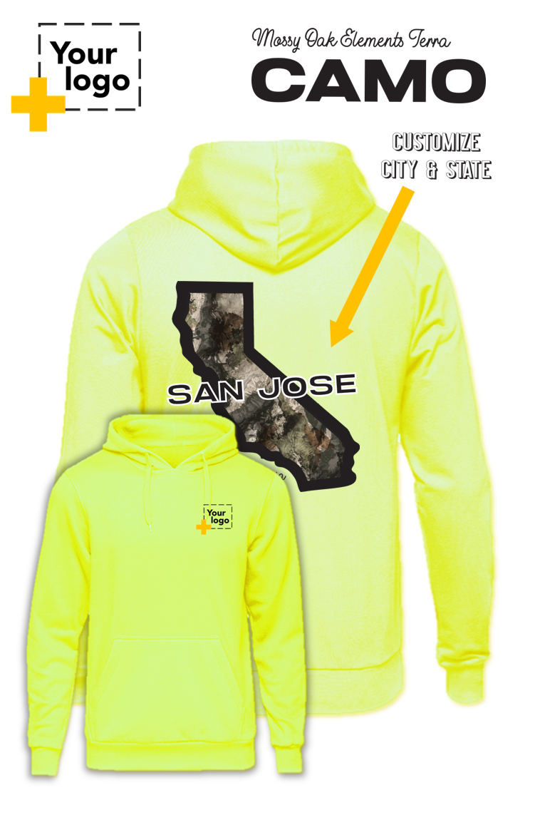 Custom Core Fleece Pullover Hooded Sweatshirt - Terra Camo
