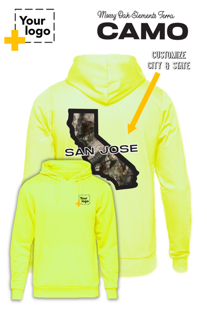 Custom Core Fleece Pullover Hooded Sweatshirt - Terra Camo