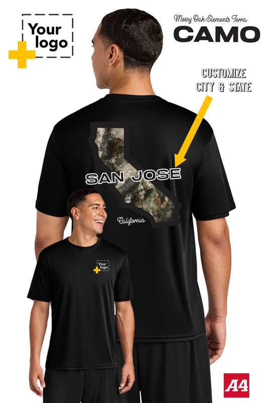 Custom A4 Cooling Performance Tee - Terra Camo