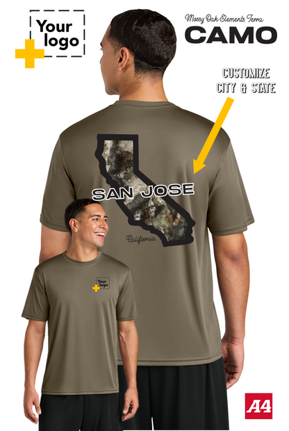 Custom A4 Cooling Performance Tee - Terra Camo