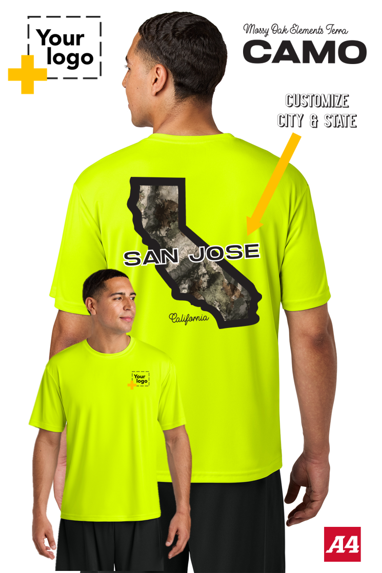Custom A4 Cooling Performance Tee - Terra Camo