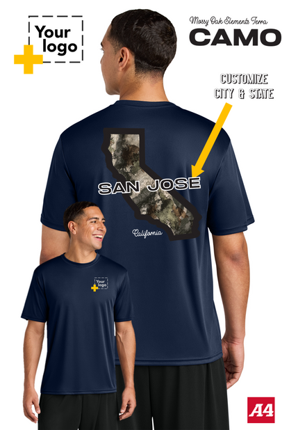 Custom A4 Cooling Performance Tee - Terra Camo