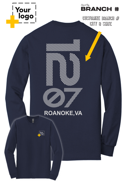 Custom Gildan® DryBlend® 50 Cotton/50 Poly Long Sleeve T-Shirt - Branch #