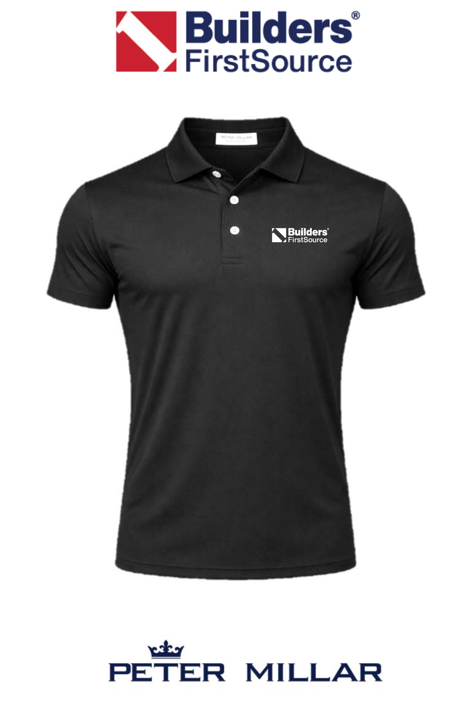 Peter Millar Men's Solid Performance Polo - Self Collar