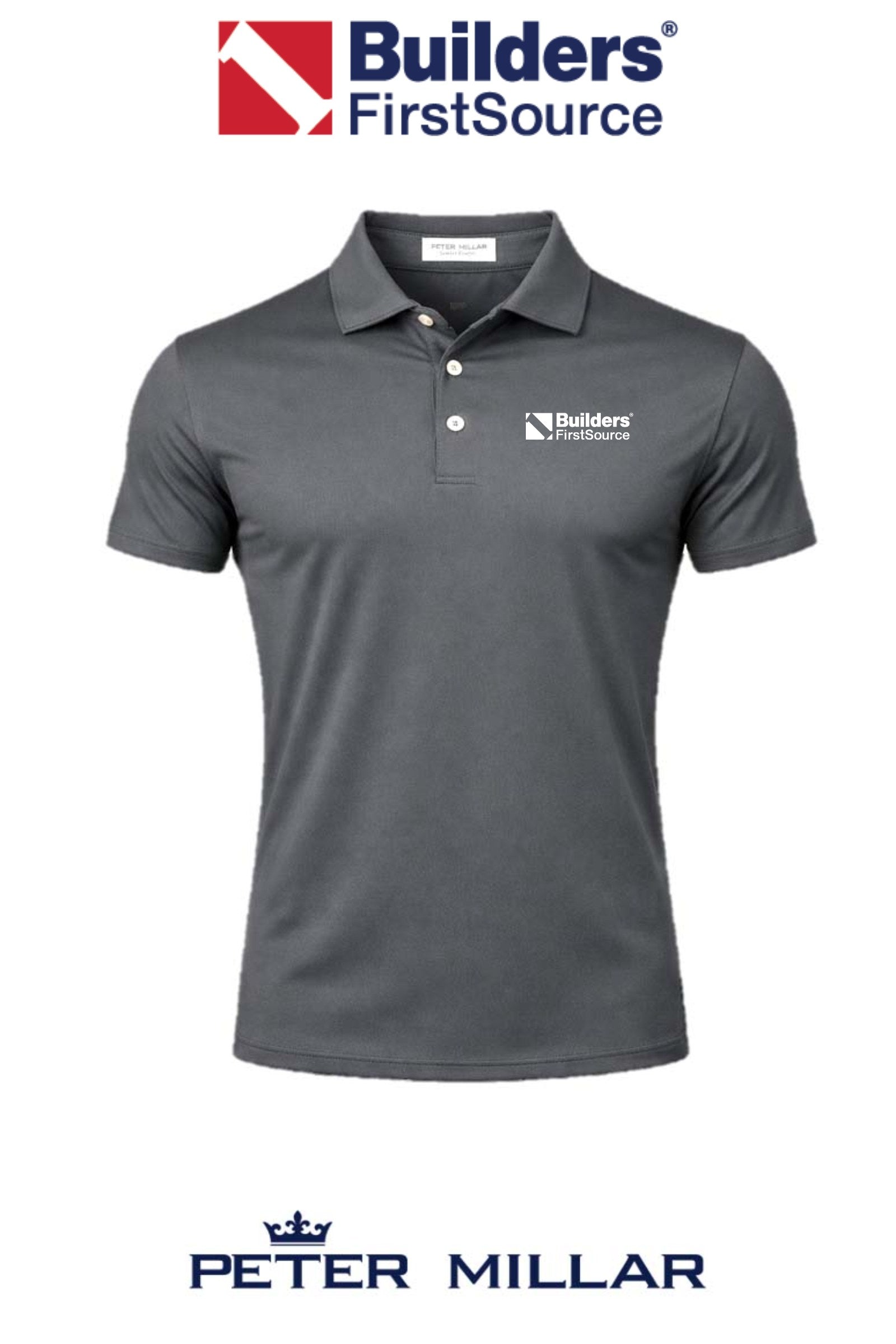 Peter Millar Men's Solid Performance Polo - Self Collar