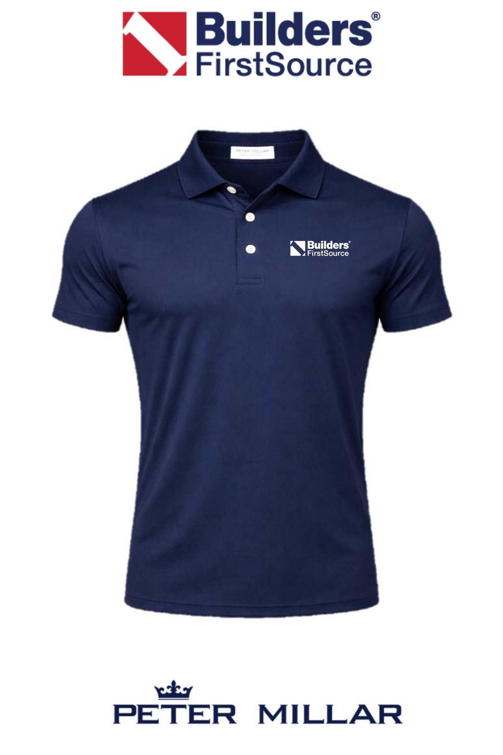 Peter Millar Men's Solid Performance Polo - Self Collar