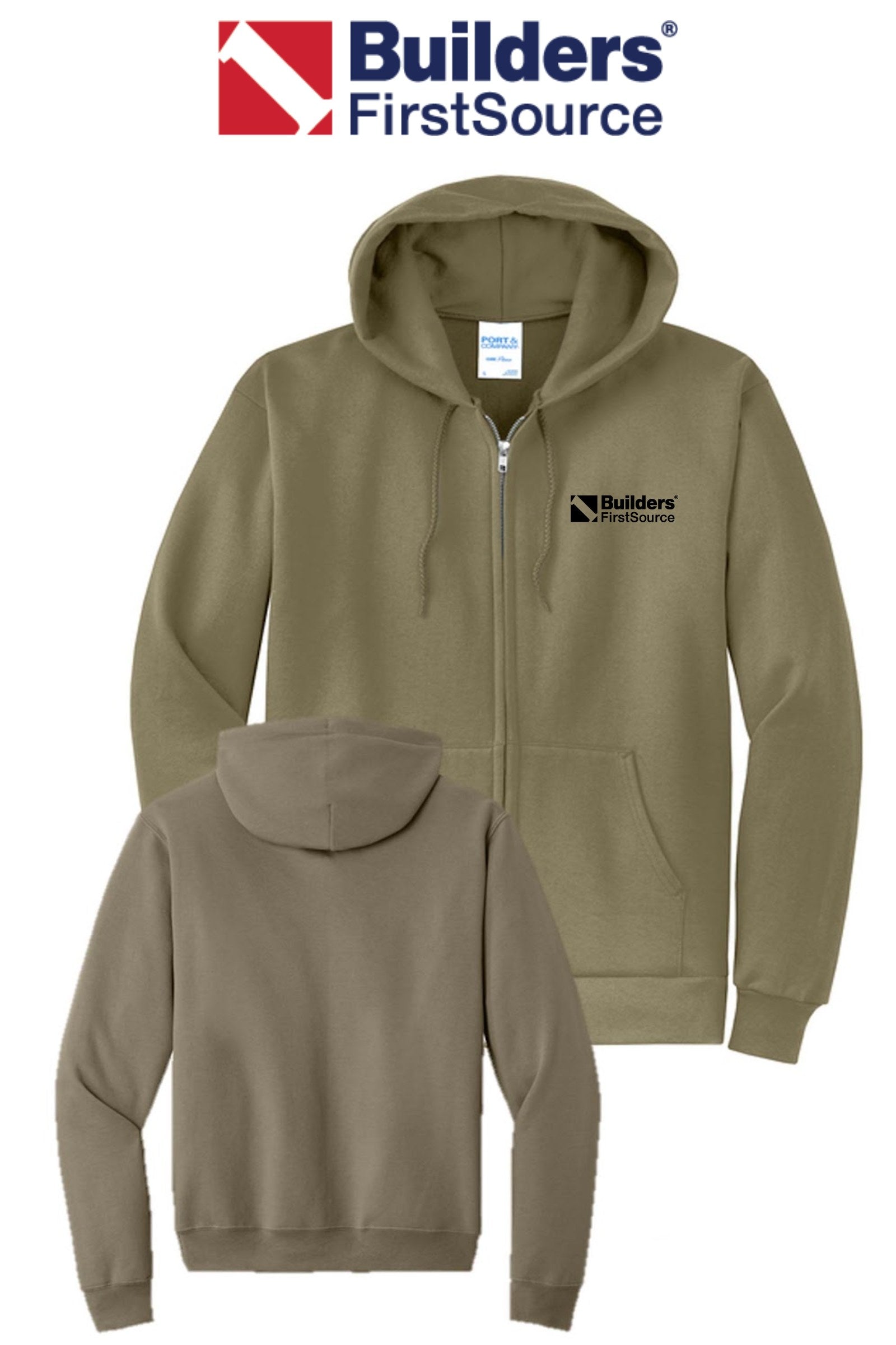 Port & Co™ Core Fleece Full-Zip Hooded Sweatshirt