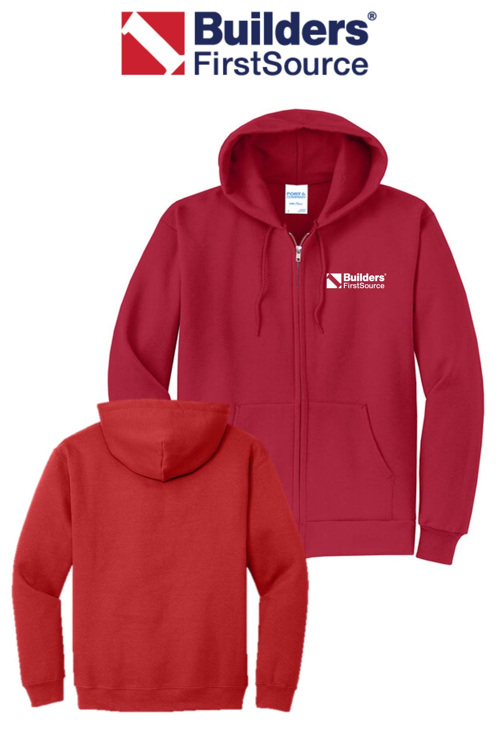 Port & Co™ Core Fleece Full-Zip Hooded Sweatshirt